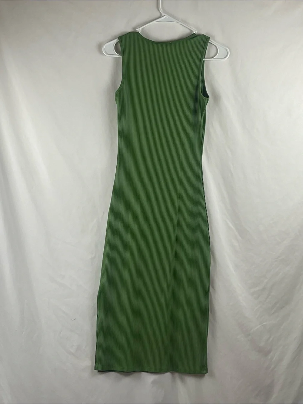 SugarLips Olive Green Sleeveless Ribbed Maxi Dress NWT Size XS BodyCon Sexy